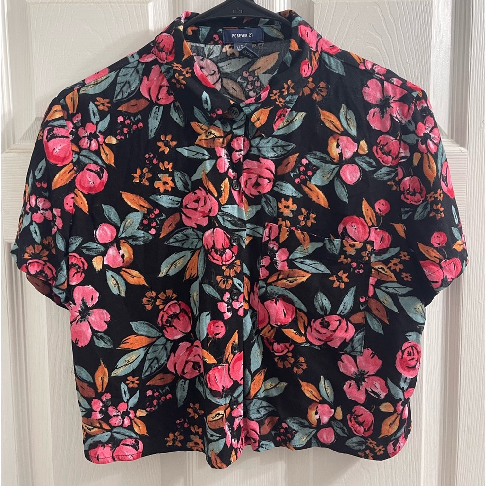 Forever 21 open back crop top